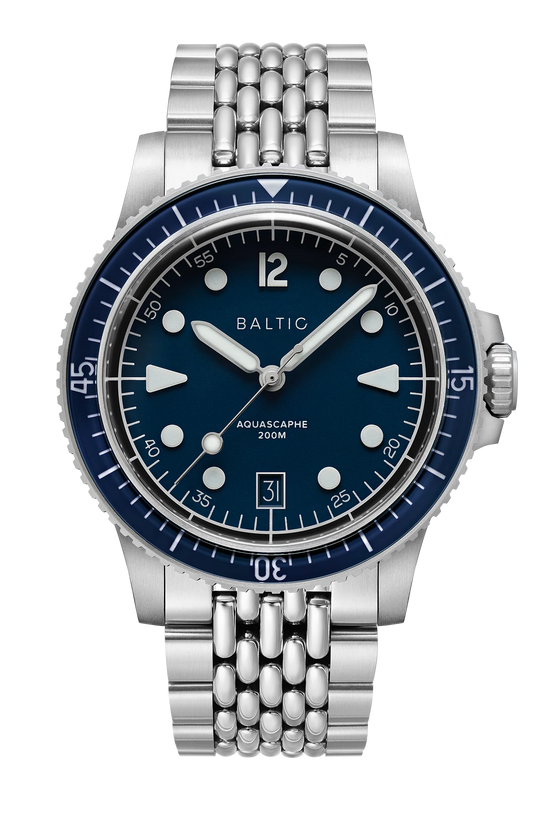 BALTIC Aquascaphe MK2 Blue 39.5mm Date